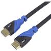 PremiumCord Cavo HDMI 2.0b 4K HDMI 4K @ 60Hz 2160p , 3D, ARC, HDCP, spina dorata, connettore in PVC nero blu, lunghezza 1 m