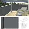 HENG FENG Frangivista Balcone 90x500cm in HDPE Traspirante, Antracite
