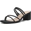 Athlefit Heeled Sandals, Sandali con Tacco Donna, Nero, 37 EU