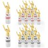 Nakamichi connettori a banana 12-18 AWG 4 mm placcati in oro 24 K adattatore spina a banana per altoparlanti cablati, amplificatore per altoparlanti HiFi 20 pezzi (10 paia) Spina banana forcella