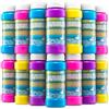 Bedwina Bolle di sapone per bambini - Confezione da 24, 59,1 ml con bacchette, colori neon assortiti per giochi all'aperto, feste di compleanno e sacchetti regalo