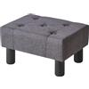 YMYNY Poggiapiedi Ottomano, Sgabello Rettangolare Con Gambe In legno Per Sedia, Soggiorno, Divano, Ingresso, Camera Da Letto 40 × 30.5 × 22.5CM Grigio HBD039G