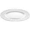 Alessi Dressed Piatto da Portata in Porcellana Bianca con Decoro a Rilievo, Porcellana, Argento, 3.200 x 35.500 x 34.700 cm