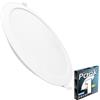 LED ATOMANT Pannello LED Downlight da Incasso Rotondo 220mm 18W, Colore Bianco Freddo (6500K), Taglio 190mm, 1650 Lumen, Driver integrato, Per Soffitto Cucina Bagno