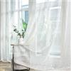 TERLYTEX Silver Taupe Sheer Curtains 63 Inch Length for Bedroom, Metallic Silver Spray Spots Light Filtering Shimmer Curtains, Rod Pocket Privacy Sheer Window Sparkle Curtain 2 Panels, 52 x 63 Inch