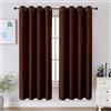 CUCRAF Tende oscuranti lunghe 160 cm, isolamento termico per camera da letto, blocco della luce, per cucina e soggiorno, set di 2 pannelli, 132 x 160 cm, marrone