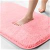 wyewye Tappetino da bagno in microfibra, 2cm Super Spesso, Tappetino da bagno super assorbente in microfibra 40x60cm Rosa