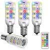 BrightWish 4 Pezzi Lampadina E14 LED Cambia Colore, Lampadina E14 LED 2W Dimmabile con Telecomando IR, Dimmerabile Cambia Colore 3000K Calda & 6000K Fredda, 12 Colori, Luce Multicolore per Sala, Camera, Festa