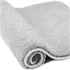 wyewye Tappeto da bagno in microfibra, tappetino per la porta, tappeto da bagno super spesso 2 cm, tappeto da bagno super assorbente 60x120 cm, grigio chiaro