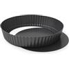 MGE World MGE - 20 cm Stampo Crostata - Teglia per Quiche e Crostata Alto - Stampo Crostata Furba con Fondo Removibile Antiaderente- Teglia Rotonda da Forno - Stampo Quiche - 20 cm