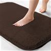 wyewye Tappetino da bagno in microfibra, super spessore 2 cm, tappetino da bagno super assorbente 40x60 cm colore caffè