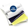 Itari Tattoo Stencils, 100 Fogli di Carta Carbone, Carta per Tatuaggi a 4 strati per Stampante Stencil Tattoo, Stampante Tattoo, Carta Formato A4 210mm x 297mm