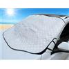 NOYVYDS Copertura Parabrezza Inverno Auto 147×116cm,Telo Antigelo e Antineve con 5 Magneti, Protezione Parabrezza Universale per Auto, SUV