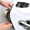 JNNJ Strisce Paracolpi per Auto, Protezioni Bordo Portiera Auto Di U per Paracolpi, Auto Paraurti Protettore Guardia Adesivo Autoadesivo Finestra Corpo Protettore Striscia Bordo Trim(Nero 10m)