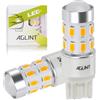 AGLINT W21W T20 LED Lampadine 7440 7443 W21/5W 992 12V 24V Auto Indicatori di Direzione Luci Girare Segnale Parcheggio Luce Posteriore Antinebbia Giallo Ambra 2 Pezzi
