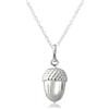 Gemma J Polished Sterling Silver Acorn Pendant