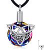 JFASHOP Celtic Moon Collana con urne celtiche in argento sterling 925 con ciondolo a forma di luna per cenere triplice collana crescent irlandese gioiello celtico regalo per donne e uomini