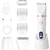 Scttomon Rasoio elettrico per donna Viso Bikini Corpo Tagliapeli corporeo per donna Epilatore per zona bikini Bikini-Trimmer Impermeabile IPX7 Display LCD Uso a secco/bagnato,Bianco