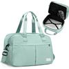 Outplea Borsone da viaggio espandibile da donna, 23-35 l, borsa da viaggio con tasca bagnata per viaggi, palestra, fine settimana e viaggi di lavoro, Blu lago, 23-35l, Zaini da viaggio
