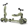 Scoot & Ride Highwaykick - Monopattino per bambini 1-2 in 1 con sedile, regolabile in altezza, a partire da 1 anno, bici e kickboard, struttura stabile con cuscinetto di sicurezza, per statura di 82
