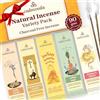 Calmveda Bastoncini di Incenso NATURAL - (60 Pezzi, 12 X 5) 5 Aromi Sorprendenti: Incenso Frankincense, Salvia Bianca, Palo Santo, sangue di Drago e Tempio