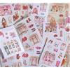 Kesari Adesivi per scrapbooking 20 fogli estetici Accessori,serie Girl Adesivi PET per bullet journal fai da te,album fotografico,computer,blocchi note(Girl's wardrobe 4)