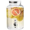 The Vintage Company 51059 - Dispenser per bevande in vetro con rubinetto, capacità 5,5 litri, coperchio a vite sicuro, collo largo della bottiglia, design retrò in vetro, perfetto per acqua, succhi di
