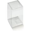 Generico 10 Scatoline Portaconfetti, Scatole Trasparenti per Bomboniere Matrimonio, Laurea, Nascita Bimba Bimbo, Battesimo, Comunione, Cresima in Varie Misure Disponibili, Scatoline Bomboniere (7x7x10 cm)