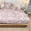 DRAP HOUSE Set Copripiumino 220x240 cm - 3 Pezzi con 2 Federe 63x63 cm - Misto Cotone e Microfibra Morbido e Traspirante - Cerniera Nascosta - Design Rosa "Rosa di Sera" per Letto Matrimoniale