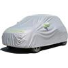Favoto Copertura Auto Esterno Impermeabile - Telo Copriauto in PEVA+Cotone Anti UV Vento Polvere con Cerniera Compatibile con Fiat 500 Abarth 595 695 Toyota Aygo per City Car (Fino a 360cm)