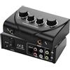 CERRXIAN Mixer audio per karaoke, doppio ingresso microfono con controllo dell'eco, compatibile con TV, computer, smartphone e tablet, per karaoke a casa