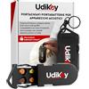 Udivita Portabatterie per Batterie Apparecchi Acustici Tipo 10 13 312 con 6 Alloggi PR41 PR48 PR70 - UdiKey Portachiavi 36x85x16mm - Apertura Rapida Chiusura Sicura Scocca Antigraffio - Portatile Viaggi Sport
