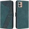 OKZone Cover per Motorola Moto G32, Custodia in PU Pelle per Motorola Moto G32, Custodia a Libro Protettiva Folio Portafoglio con Chiusura Magnetica e Slot per Carte Wallet Case Flip Cover (Verde)