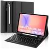 IVEOPPE Cover Tastiera per Samsung Galaxy Tab S10 Lite/S9 FE/S10 FE 10.9/S9 11, Tastiera Italiano QWERTY Bluetooth Senza Fili Staccabile, Custodia con Portapenna, Nero