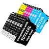 Tinnee T0715XL Cartucce Compatibile con Epson T0711 T0712 T0713 T0714 per Epson Stylus SX100 SX110 SX200 SX210 SX215 SX218 SX400 SX405 SX410 SX510w DX4000 DX4400 DX7400 DX8400 DX9400F BX300F BX610FW