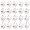 QUARKZMAN Connettori Maschi RJ11 a Spina Modulare per Telefono, Nucleo in Rame 6P4C Trasparente 20pz