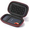 L3 Tech Custodia Rigida per SSD SanDisk 250GB / 500GB / 1TB / 2TB Extreme Portable SDSSDE60, Custodia di Trasporto - Nero (Fodera Nero)