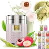 TEA Uniqō Tea Uniqo - Litchi Matcha Polvere - Ideale per bubletea, gelato o frullati - Matcha Latte Polvere al gusto di litchi, senza coloranti artificiali in elegante lattina