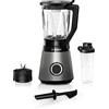 Bosch Frullatore Frullatore Smoothie Maker, 30.000 giri/min, 1200 W, versione migliorata, coltello in acciaio inox, contenitore in vetro da 1,5 l, bottiglia ToGo, parti lavabili in lavastoviglie, Made