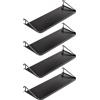Generic Set di 4 mensole da appendere SKADIS per pannello forato Skadis, 32 x 11 cm, colore: nero