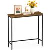 VOUNOT® Consolle Ingresso in Metallo e MDF, Tavolo Consolle Stretta e Lunga da Dietro Divano, Design Moderno Salvaspazio per Soggiorno, Corridoio, Ufficio o Camera da Letto, 75x24x75 cm, Marrone