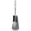 Amig - Portaspazzolone WC a campana - Ø13 x 40 cm - Nylon e PVC - Colore grigio e bianco - Spazzolone per WC moderno e durevole - Stile minimalista con finitura curata