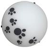 ONLI Plafoniera in Vetro Bianco Satinato diam 25cm Decorata con Piccole Impronte di Animale