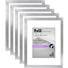 Americanflat Galleria Collection Set di 5 cornici portafoto con plexiglass lucido da 23 x 30 cm, utilizzabile come cornice da 15 x 20 cm con passepartout o cornice da 22 x 30 cm senza passepartout,