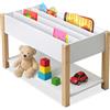 Relaxdays Libreria per Bambini, 4 Ripiani, Scomparto Aperto, Giochi e Libri, libreria HLP: 44x80x40 cm, Bianco/Naturale