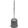 Amig - Portaspazzolone WC rotondo - Ø13 x 40 cm - Nylon e PVC - Colore grigio e bianco - Spazzolone per WC moderno e durevole - Stile minimalista con finitura curata