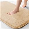 wyewye Tappetino da bagno in microfibra, spessore 2 cm, super assorbente, tappetino da bagno 40x60 cm, colore cammello