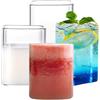 JUMPENGATP Set di 4 bicchieri per latte macchiato, 250 ml, in vetro borosilicato