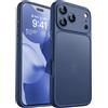 CANSHN Cover Opaca per iPhone 17 Pro(6,3 Pollici), [Protezione Completa Della Fotocamera] Custodia Traslucida Opaca Protettiva Sottile Antiurto - Blu Profondo