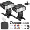 Godox MF12 Kit2 Flash Macro TTL Anello Wireless 2,4GHz con Batteria Integrata, 500 Flash a Potenza Piena, Potenza 1/128-1/1, Filtri Inclusi, Compatibile con Canon Sony Nikon Fujifilm Olympus Panasonic